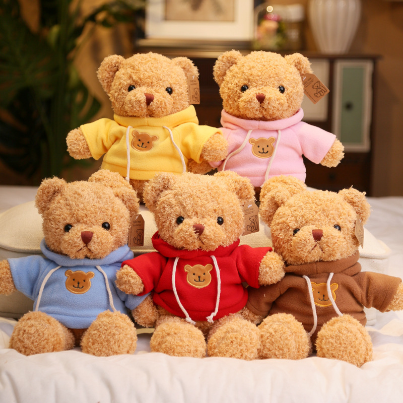 Vestido Teddy Bear muñeca abrazando oso muñeca niña lindo regalo oso pequeño puede hacer logotipo peluche juguetes ropa