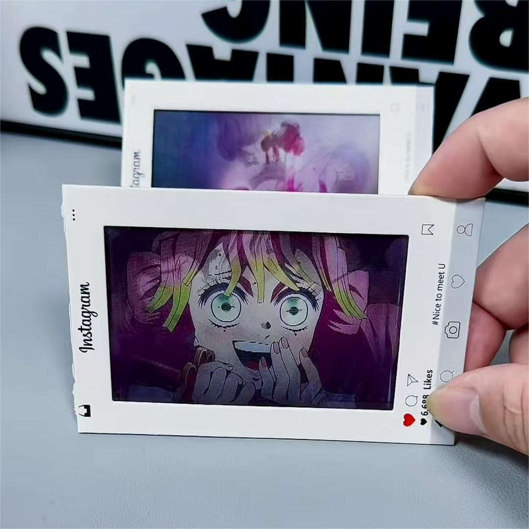 蛇恋cp光栅卡鬼灭之刃动漫周边猗窝座个性创意五变朋友挂件小卡