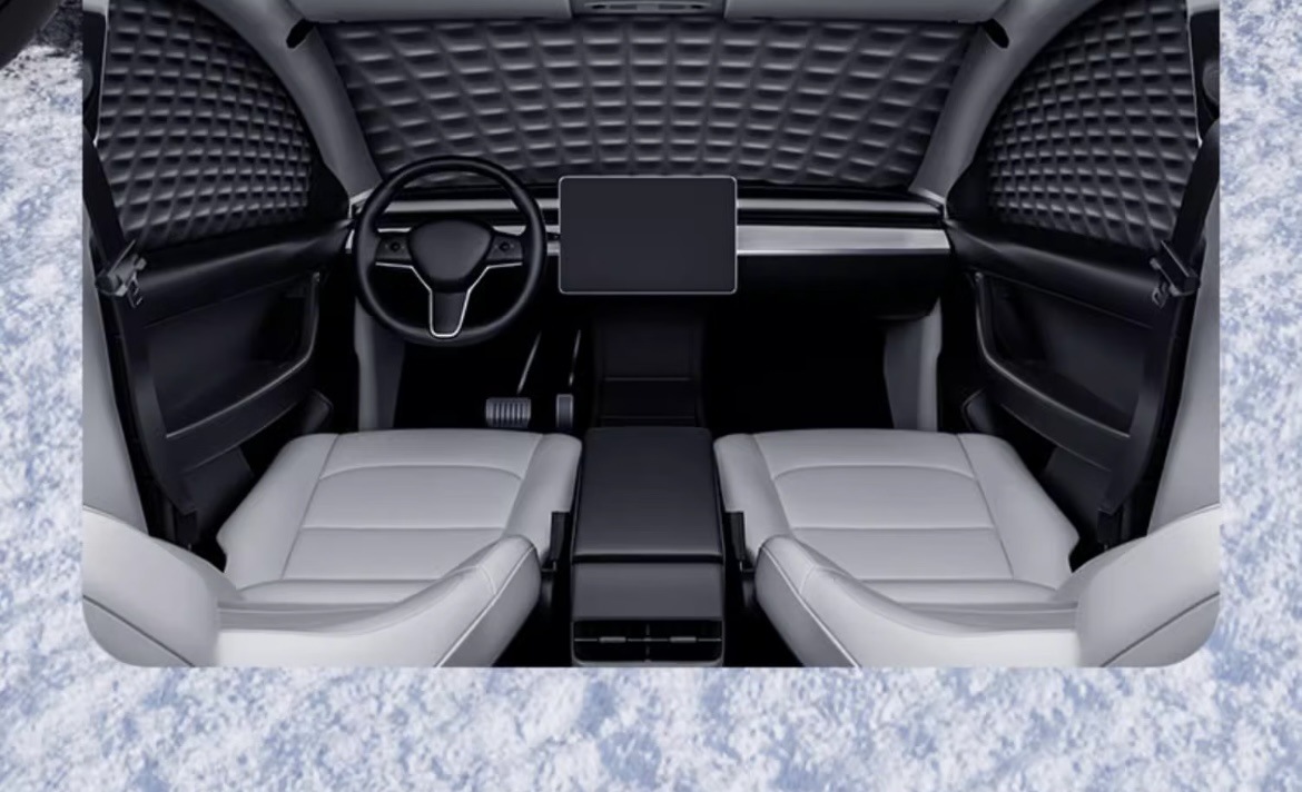 Car sunshade, snow shield, new three-window half-coverage car cover, thickened sun protection and heat insulation cover, rain and snow protection for the front windshield