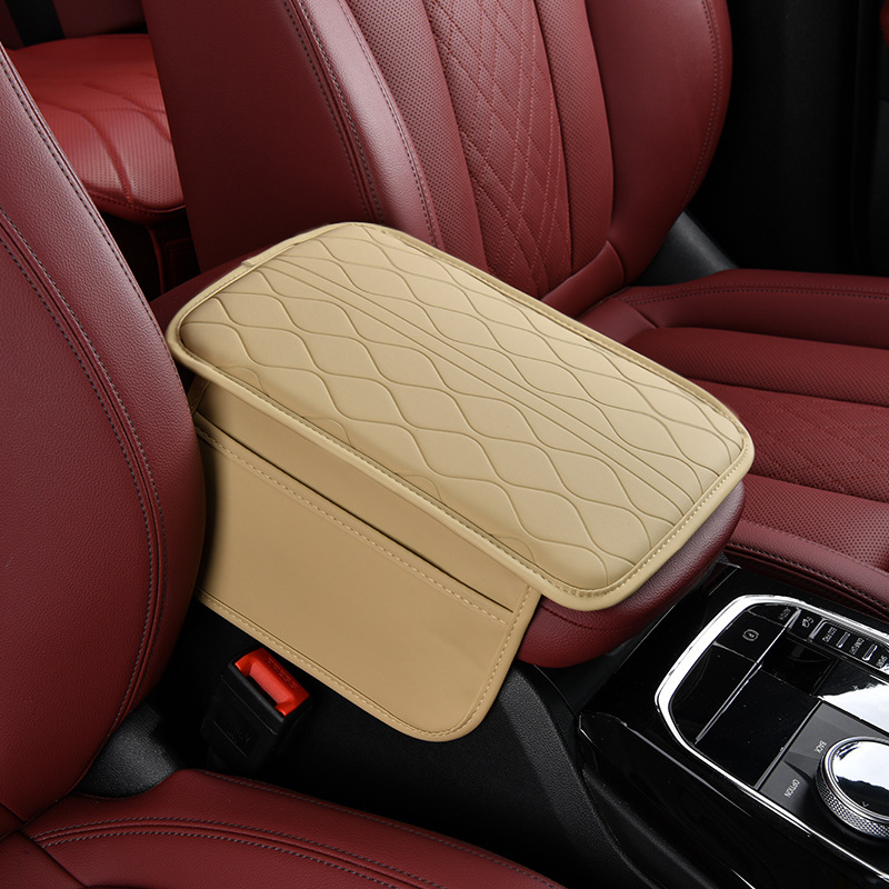 Car Armrest Box Mat, Universal Simple Storage Bag, Car Tissue Box, Water Cup Holder, Central Elbow Heightening Pad
