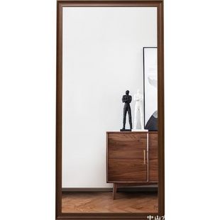 Household Body Mirror Real No Deformation No Skinny Floor Mirror Middle Ancient Wooden Frame Wall Hanging Wall Dancing Mirror Explosion-proof