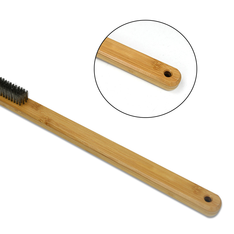 Amazon Venta caliente transfronteriza mango de madera alargado cepillo de pizza cepillo de limpieza de pizza utensilios de madera para hornear populares al por mayor