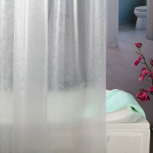 EVA布纹浴帘 3D新品创意浴室卫生间浴帘加厚淋浴帘透明隔断帘子