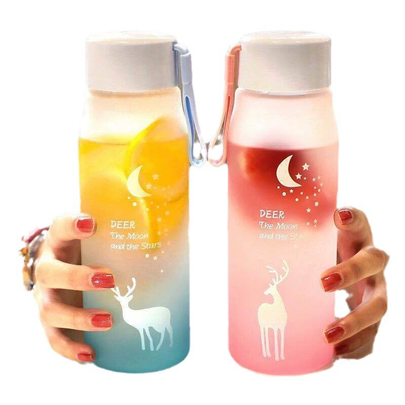 Детская пластиковая кружка для воды Little Deer, детская кружка, кружка для учащихся, корейское издание, градиент, кружка для питья воды дома, чайная кружка, мужская кружка, INS