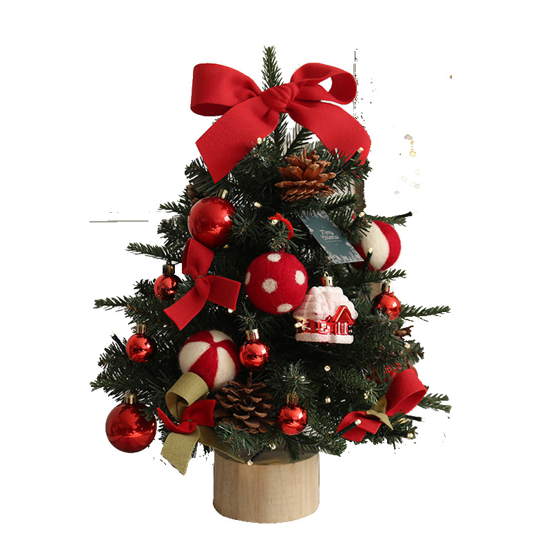 Nuevos productos transfronterizos árbol de Navidad PE con lámpara mini árbol de Navidad decoración en stock árbol de Navidad