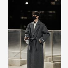 秋冬装外套男女过膝毛呢大衣中长款冬季高级感呢子风衣潮流上衣男