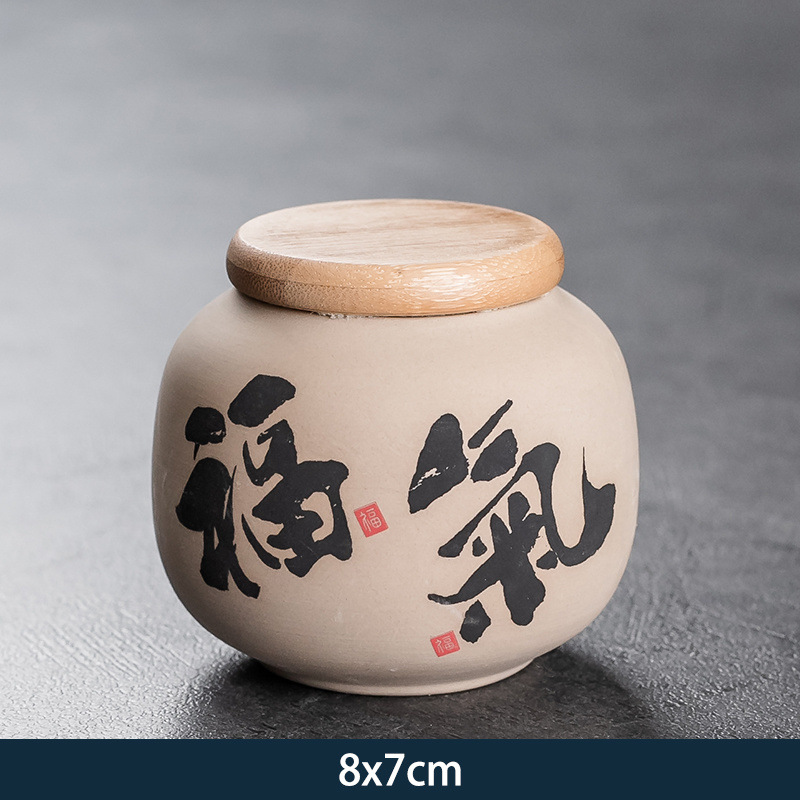 원래 도자기 대나무 뚜껑 항아리/축복