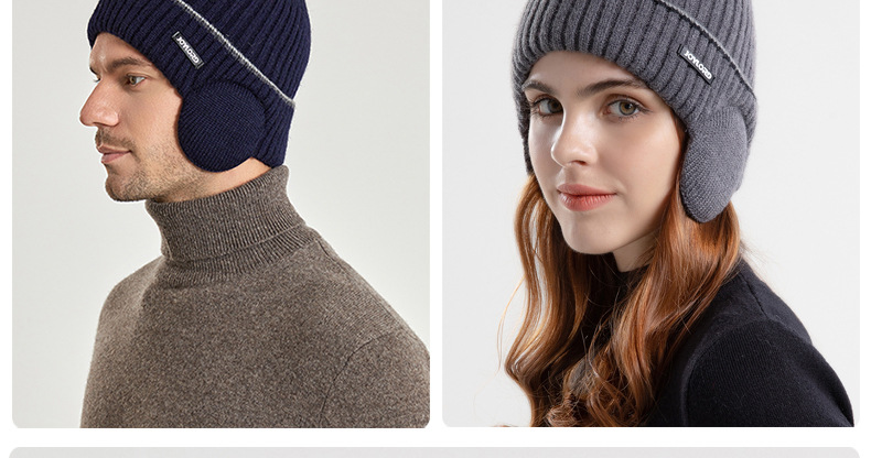 Unisex Basic Simple Style Solid Color Ear Warap Wool Cap display picture 1