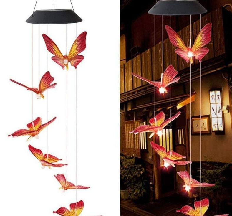 Lámpara solar transfronteriza campana de viento exterior lámpara de campo lámpara de luz LED interior y exterior luz de atmósfera de alta potencia