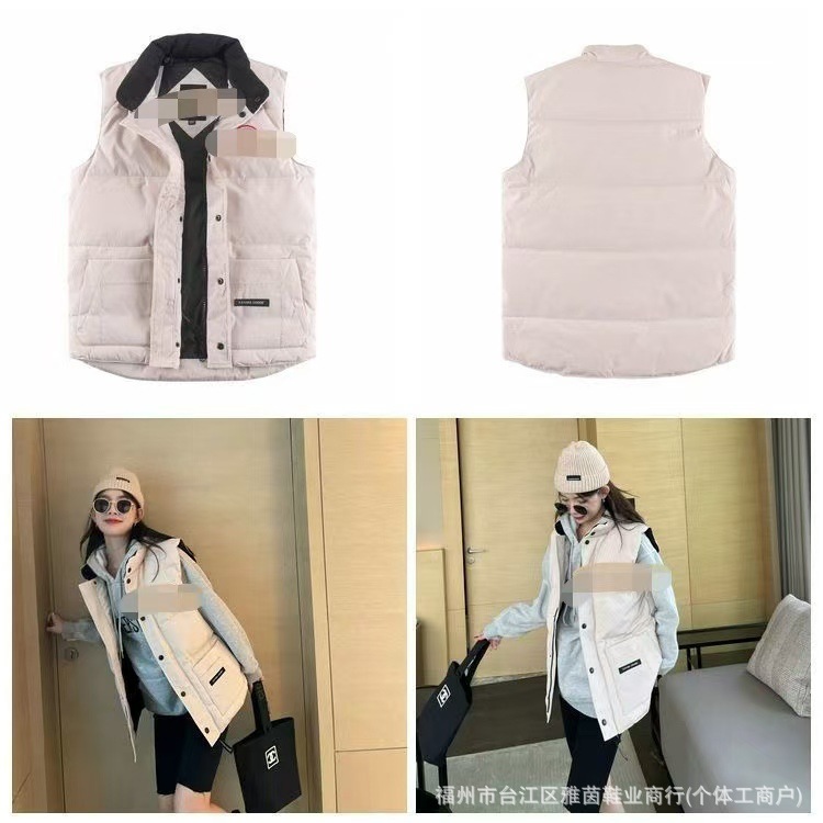 大鹅经典款秋冬情侣羽绒马甲男女同款防风防水加厚保暖百搭外套