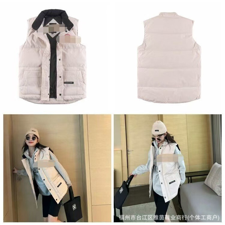 Goose Classic Fall/Winter Couple Down Vest for Men and Women Windproof Waterproof Thickened Warm All-match Jacket