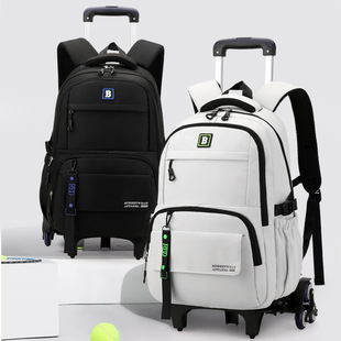 Trolley Schoolbag Junior High School Students Male and Primary School Students Can Climb Stairs Large Capacity Children's Backpack for Grade 3 to 6