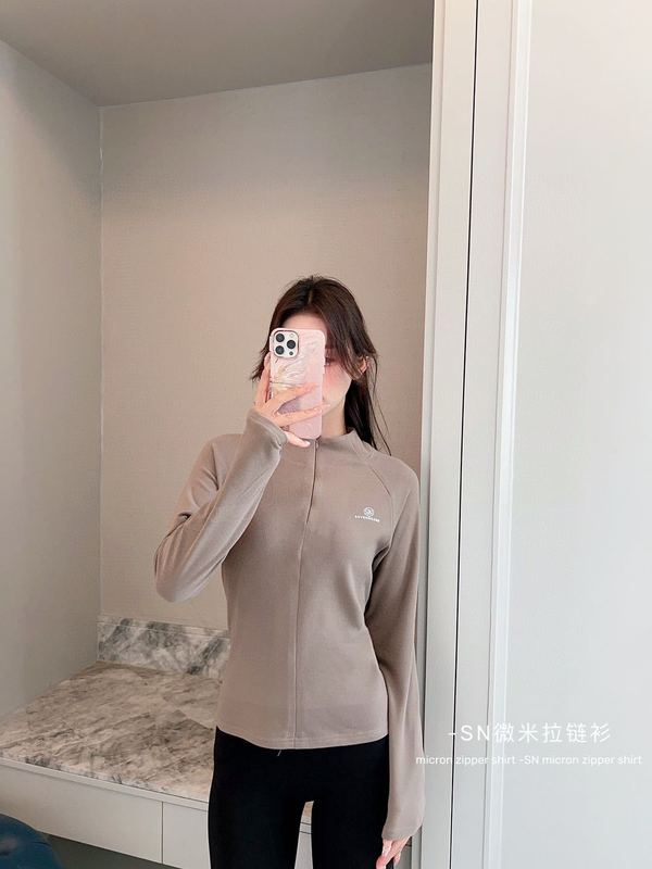 半開きのファスナーのミクロンの底のシャツの女性の秋冬の新型のプリントのアルファベットのファスナーのシャツの高級感の修身は底の上着を打ちます。|undefined