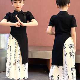 女童新中式连衣裙套装夏款2026新款中国风古风旗袍儿童夏季汉服