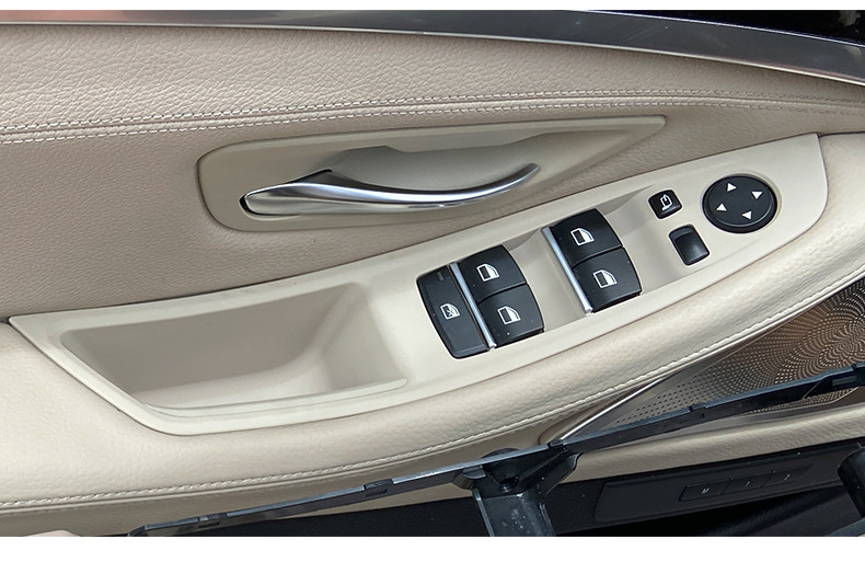 Suitable for Bmw F10 Door Handle Four-Piece Set, 5 Series Door Handle, 5 Series Interior Handle, Left-Hand Drive Door Armrest Interior Trim
