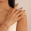 Chain, brand bracelet, metal jewelry from pearl, European style, simple and elegant design