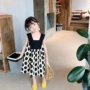 新款露背拼色女童公主裙