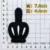Large black finger-up gloves (height 7.6*width 4.6)
