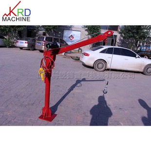 Four-post crane for van truck, truck-mounted cargo hoist, 1-ton full-angle jib crane