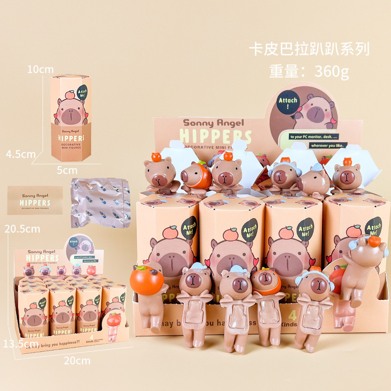 跨境趴趴天使水果盲盒车载摆件粘手机装饰丘比特手办动漫模型潮玩|undefined