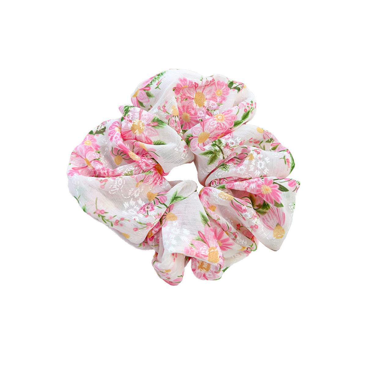 Pequeña fresca super inmortal retro flor triturada arco de cabello damas elegante cuerda de cabeza temperamento simple dulce cuerda de cabello mujer