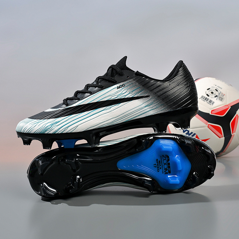 Zapatos de Fútbol de Corte Bajo de TPU y Gamuza Ligeros y Flexibles para Césped Natural y Artificial