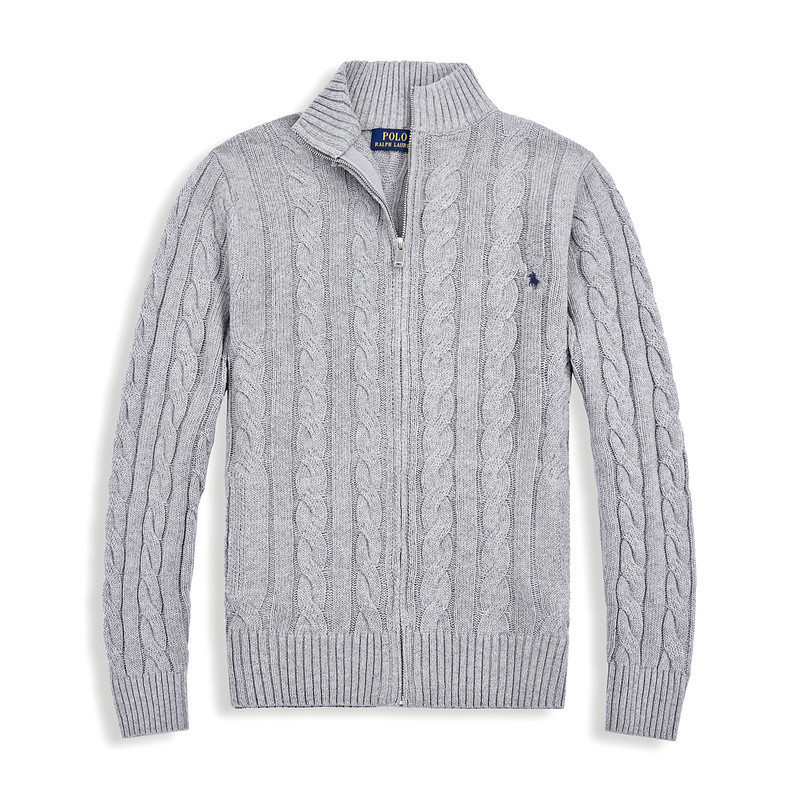 Pony Classic Men's Sweater Autumn and Winter Paul Thickened Collar Zipper Cardigan Twist Knitwear Casual Sweater Pony Classic Men's Sweater Autumn and Winter Paul Thickened Collar Zipper Cardigan Twist Knitwear Casual Sweater