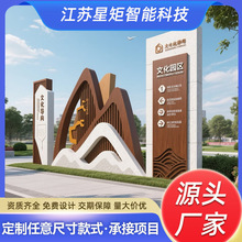 不锈钢标识牌户外大型发光广告牌立式标识牌景区地产商场导视牌