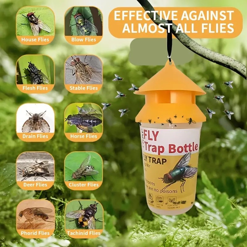 黄款垃圾站垃圾桶牛棚灭蝇器 捕蝇器 灭蝇瓶 苍蝇瓶 苍蝇诱捕器