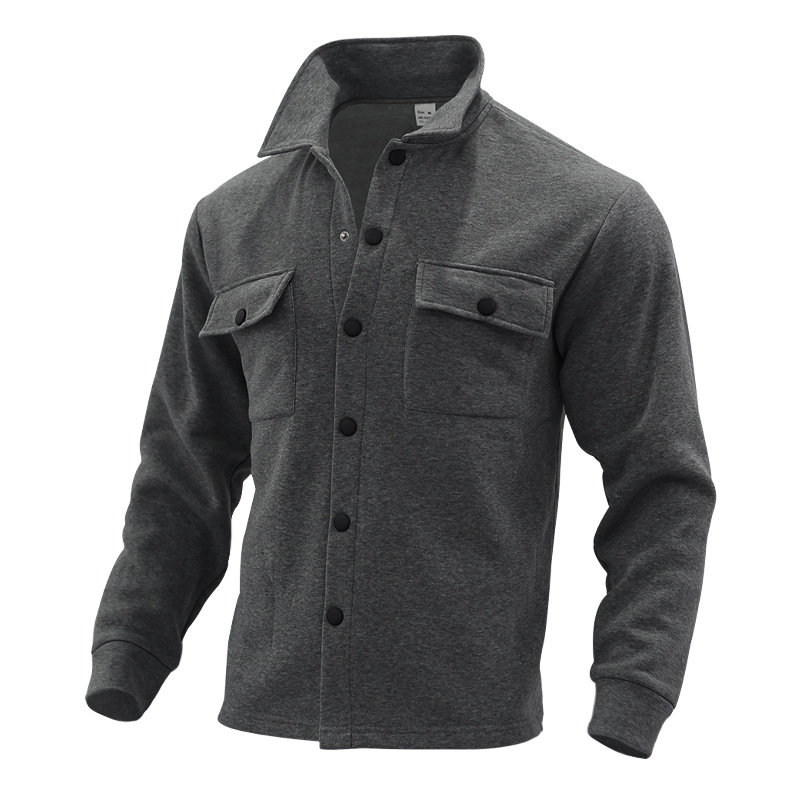Men's clothing Spring and Autumn casual men's velvet lapel top single breasted solid color slim jacket outer_voghion.com