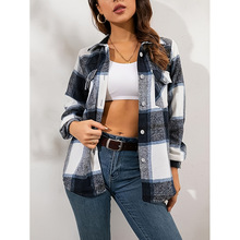 G 97249 Checked lantern-sleeve wool coat ���ӟ��\��ë������