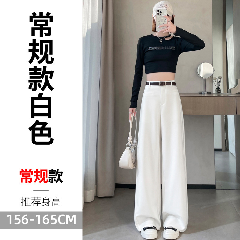 高级感西装裤女秋2025新款小个子高腰显瘦宽松直筒垂感拖地阔腿裤|undefined