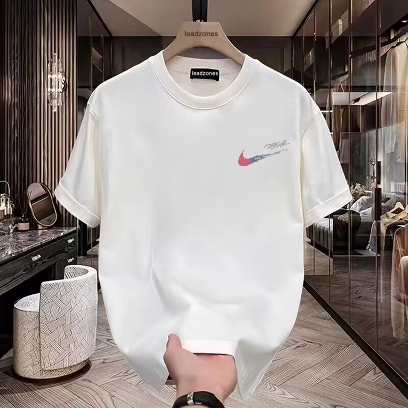 Summer New Cotton Short-sleeved T-shirt Men's Trendy Trendy Brand All-match Couple Loose Casual Teenager T-shirt Half-sleeved Summer New Cotton Short-sleeved T-shirt Men's Trendy Trendy Brand All-match Couple Loose Casual Teenager T-shirt Half-sleeved