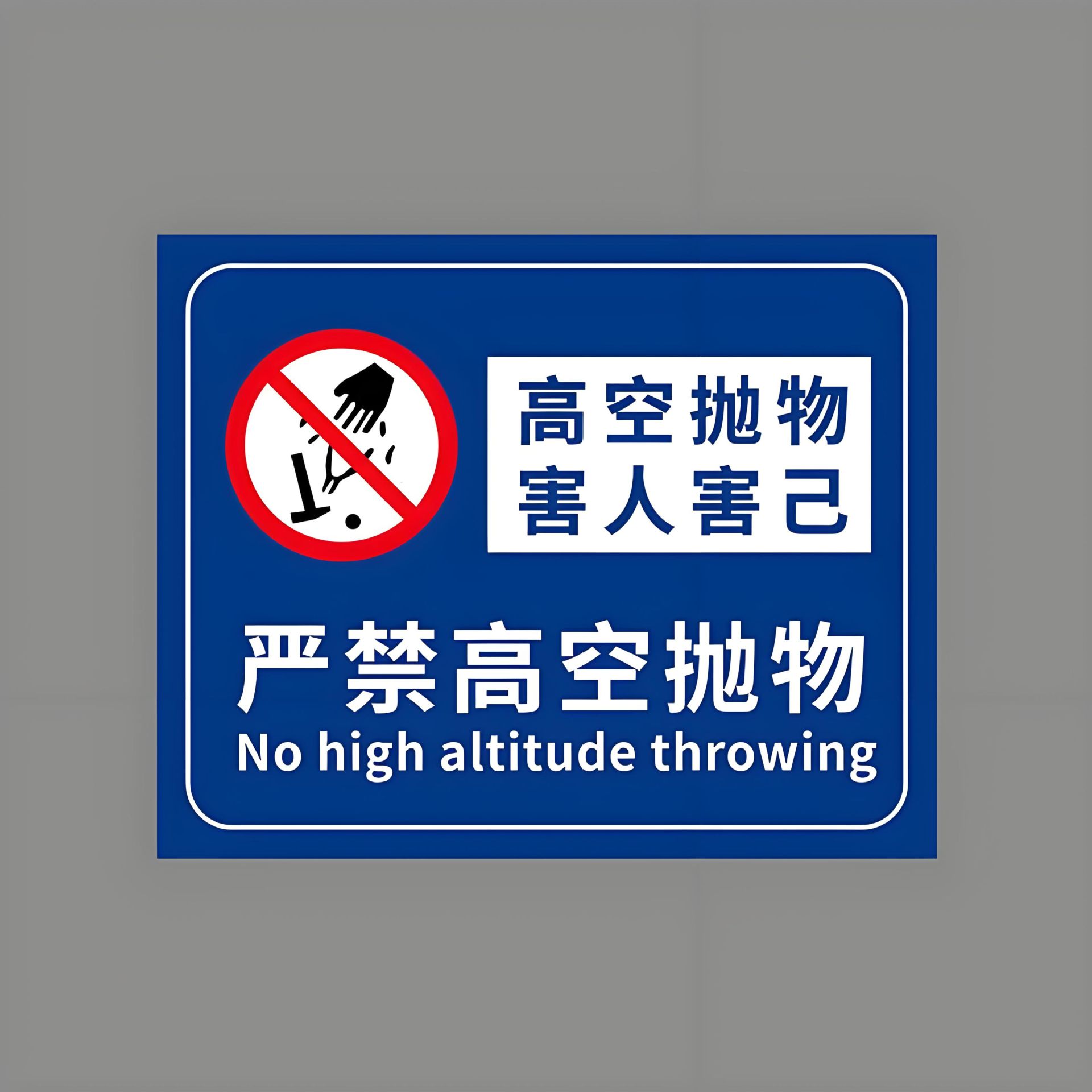 Throwing objects is strictly prohibited