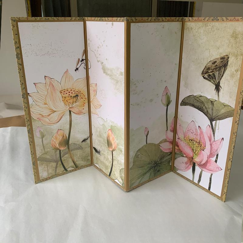 折页生宣国画卡纸桌面作品书法直销熟空白册页古风宣纸小屏风毛笔