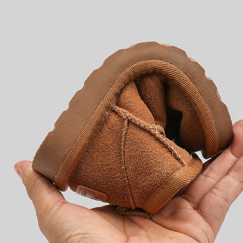 Children's demi-season warm retro low boots