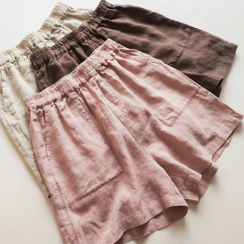 Clearance Sale~ Summer Cotton and Linen Loose Shorts for Women, Simple, Artistic, Comfortable, Versatile, Casual, Cool Four-Quarter Shorts for Women