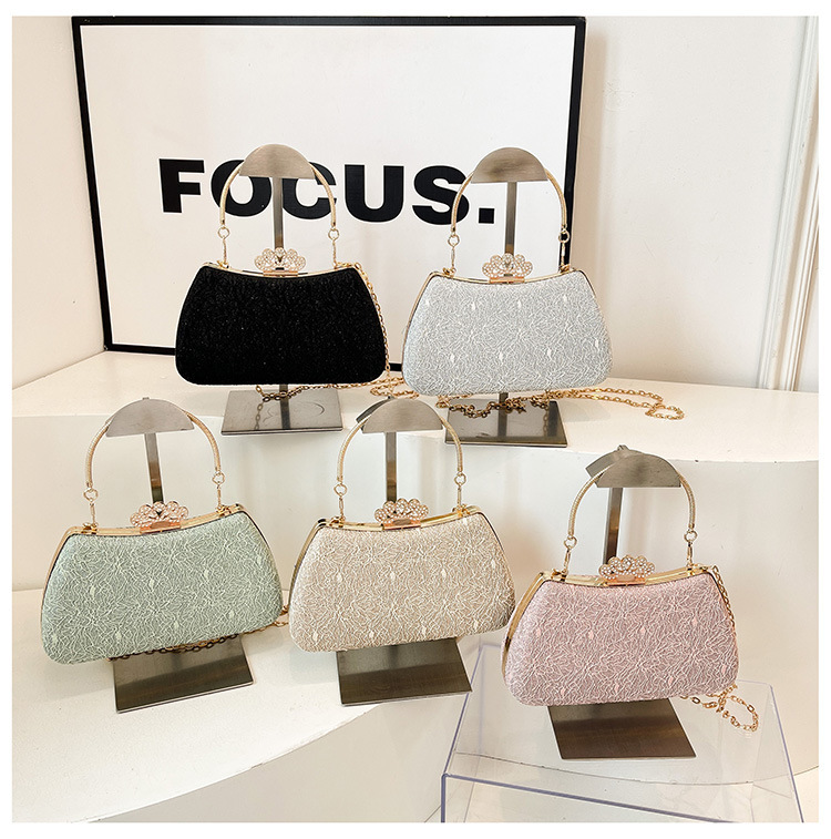 Unique Style Box Bag 2026 Winter New Fashion Trendy Chain Evening Bag with Rhinestones for Women Shoulder Crossbody Bag