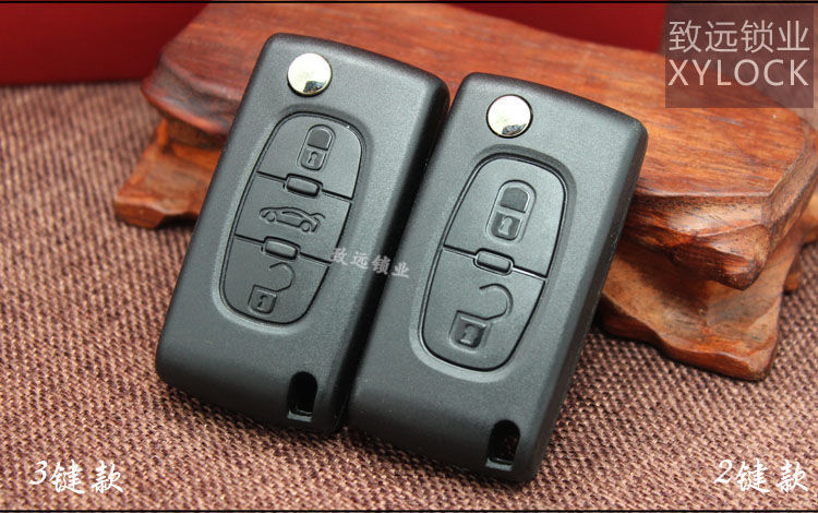 Applicable original logo Peugeot 307 308 408 Citroen C5 Triumph Sega car remote control folding key