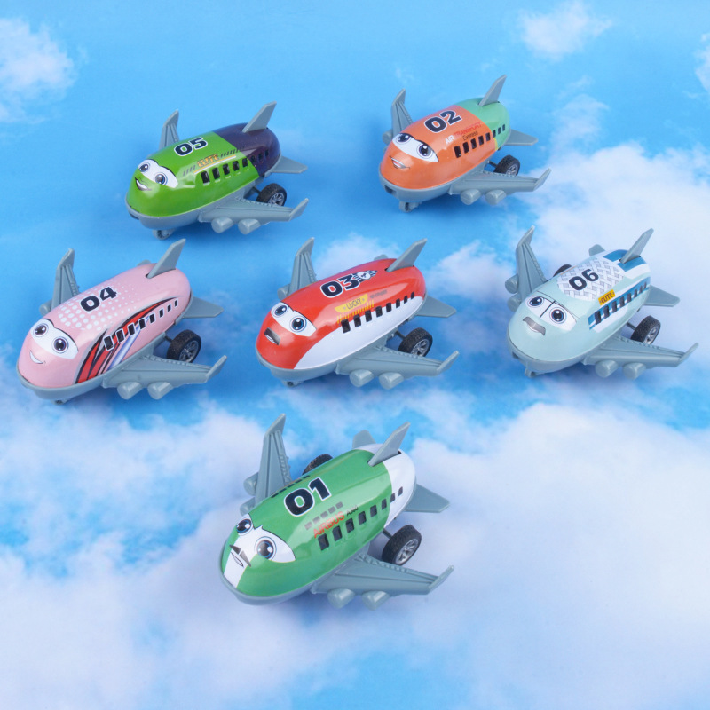Juguetes para niños retroceso deslizante modelo de simulación de avión de chapa mini avión de pasajeros niños y niñas pequeños regalos al por mayor