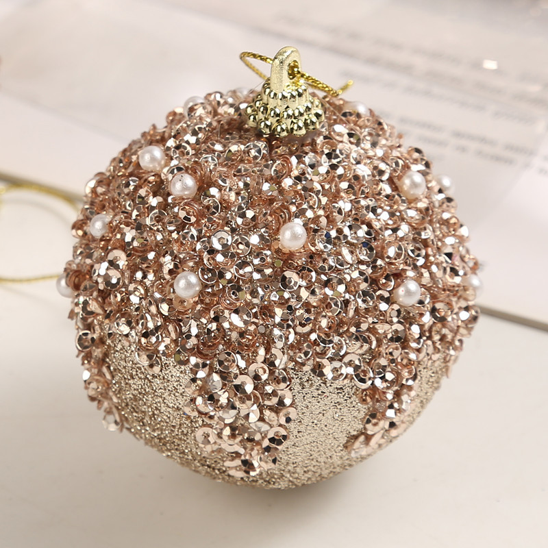 クロスボーダー新しいクリスマスツリー装飾ボールペンダントハンギングボール特殊な形のクリスマスボールパールハーフダイヤモンドグリッターセットクリスマスボール|undefined