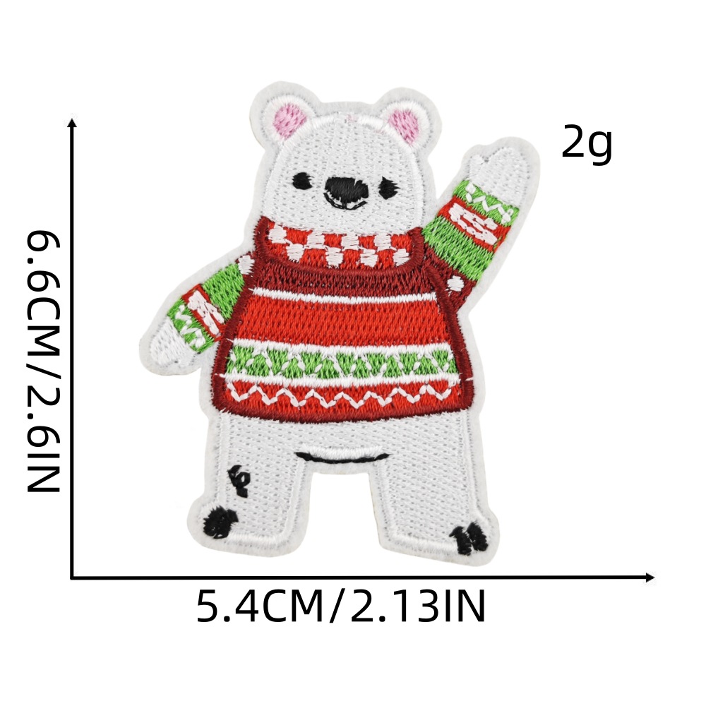 3g Weight Clothing Sticker Patches Classification 1 Piece, 1 Set Quantity Nonwoven, Polyester Material Christmas Festival Letter, Snowman, Snowflake Pattern Cute Style 1 Piece 1 Set Cute Letter Chrismas Snowman Snowflake Nonwoven Polyester Clothing Sticker Patches 无