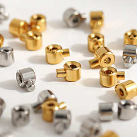 304不锈钢高压锅定位珠串珠钢丝线鱼线收尾夹扣diy手链项链按扣