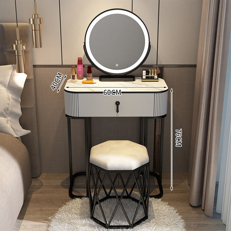 회색, 흰색, 검은색 대리석 질감 - 아크릴 프레임