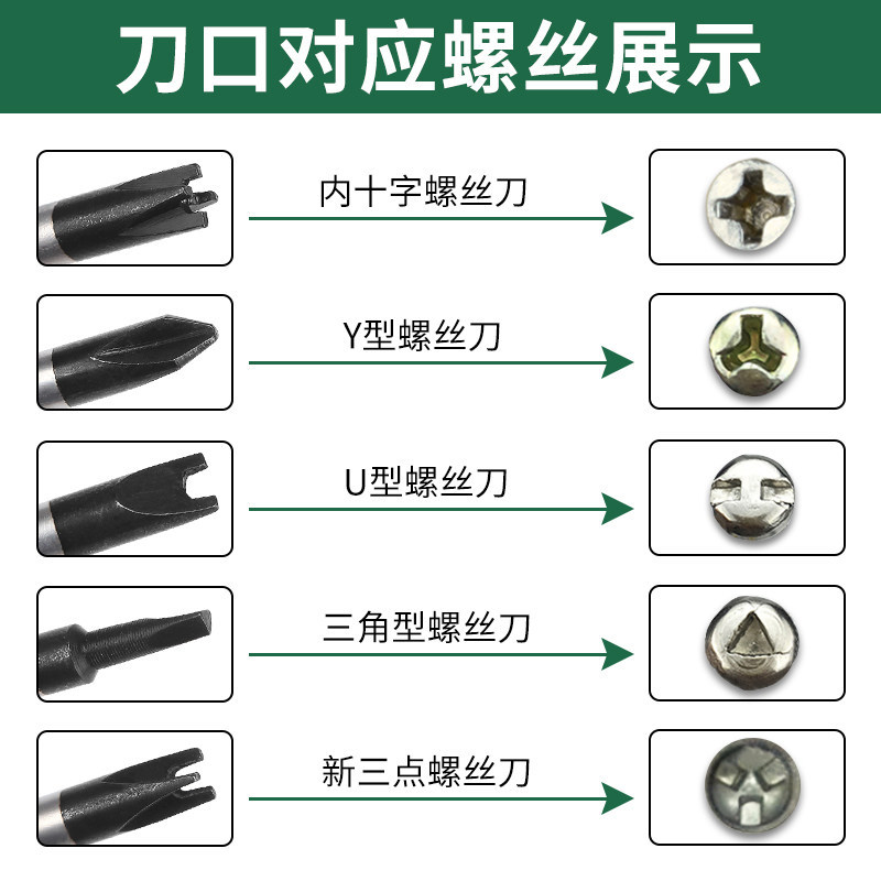 herramienta de destornillador magnético triangular de forma especial en forma de U en forma de Y destornillador en forma de herringe interna para conector toro