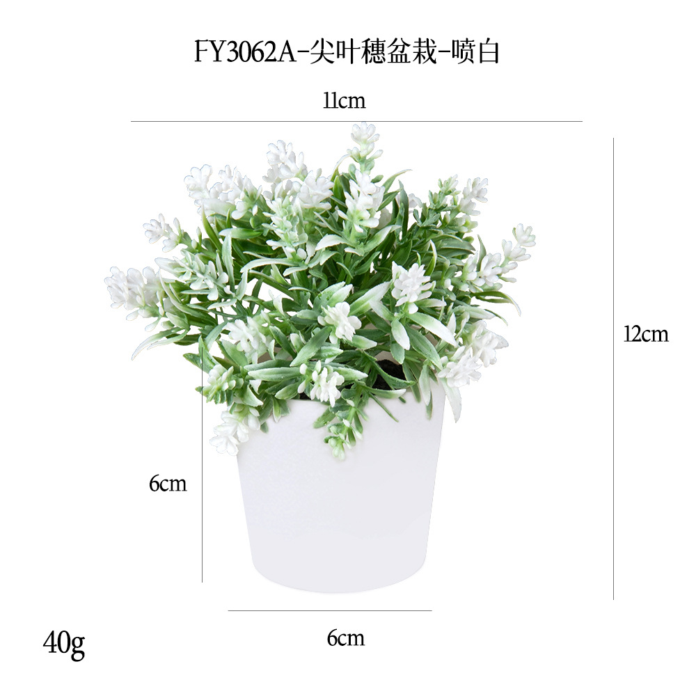 Más de 100 tipos de flores y plantas verdes artificiales, combinaciones de plantas artificiales en macetas de plástico, flores artificiales de gran venta transfronterizas, mini bonsáis artificiales, fuentes de suministro. image 23