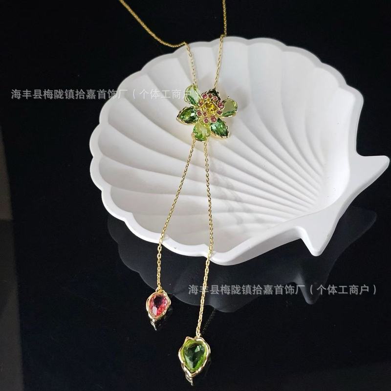 施家ldyllia水晶彩色花项链gema多巴胺饰品轻奢高级感厂家批发|undefined