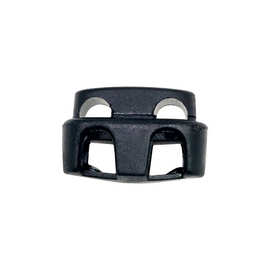 厂家现货批发两孔塑料黑色大号弹簧扣绳扣大孔两眼尼龙猪鼻蘑菇扣