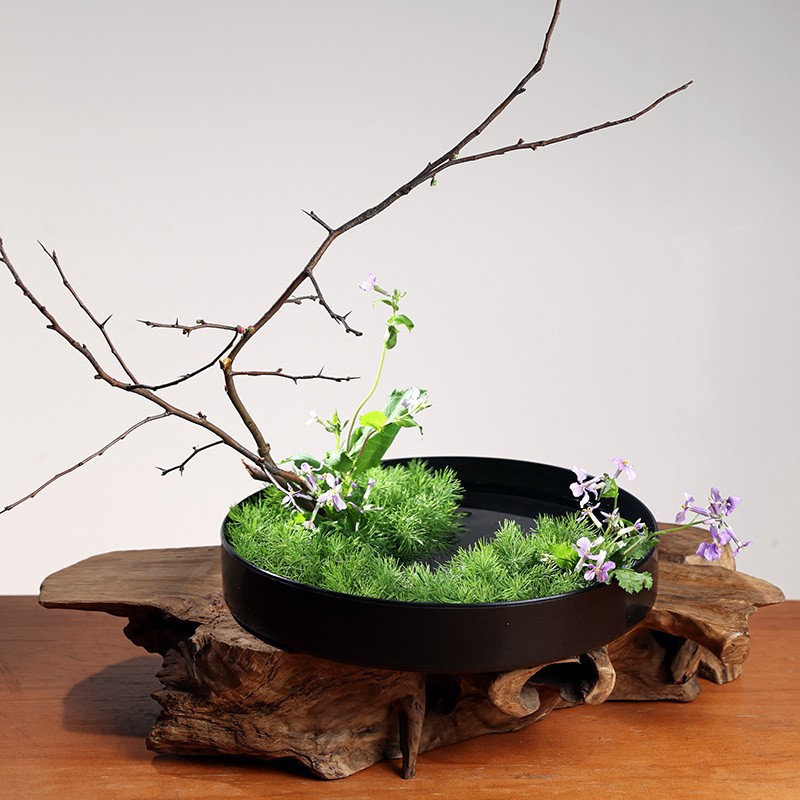 Jianshan Flower-arranging Utensil Chinese-style Plastic Disc Flower Device Japanese-style Small Original Flow Beginner Flower-arranging Device Large Water Plate Flower Plate