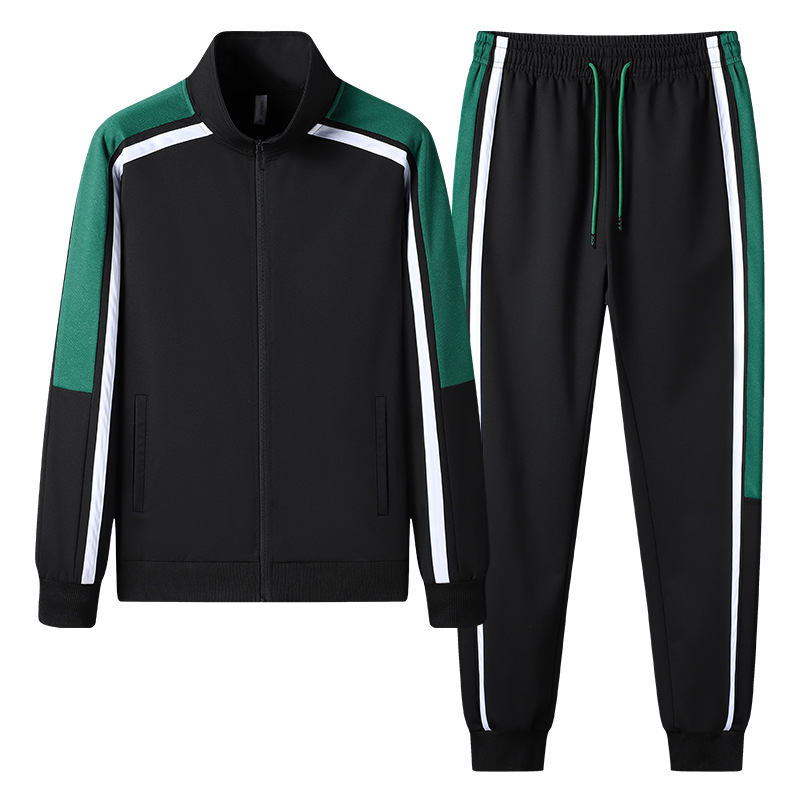 2023 spring and autumn men's new casual sports suit youth fashion stand collar cardigan two-piece jacket men